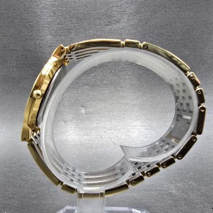 Movado Esperanza Watch Men 32mm Black Dial Gold Tone 84.19.861 New Battery6