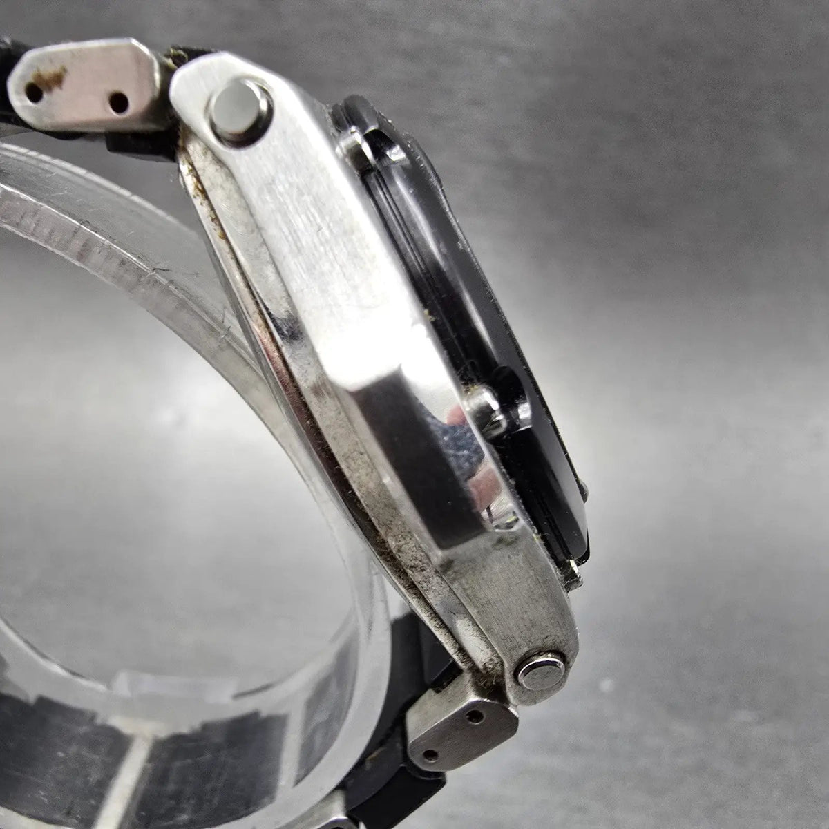 Casio Baby-G MSG-1500 Watch Women 35mm Black Dial Black Silver Round Works4