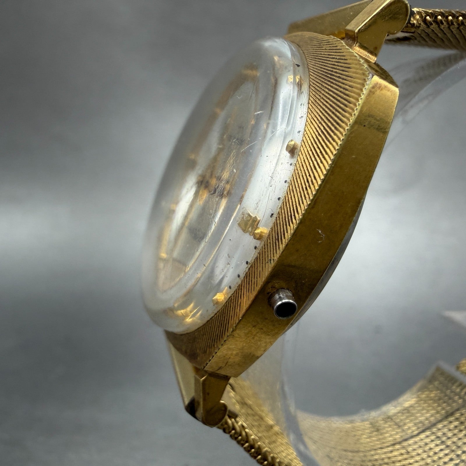 Hamilton Ricoh Electric Watch Men 35mm Champagne Dial Gold Asymmetrical PARTS3