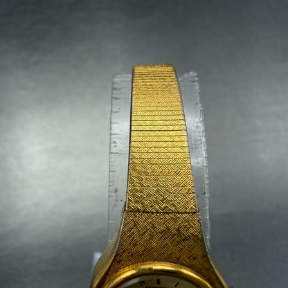 Citizen CQ Watch Women 19mm Champagne Dial Gold Tone Round 4031-S02295 New Batt4