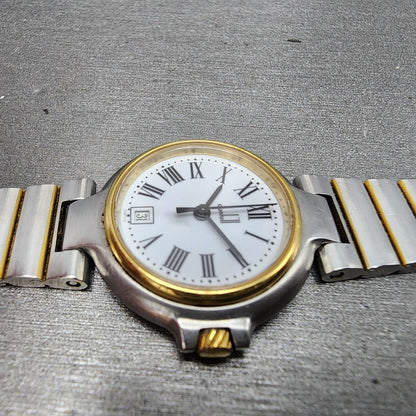 Dunhill Millennium Watch Women 26mm White Dial Two Tone Date READ!! New Battery3