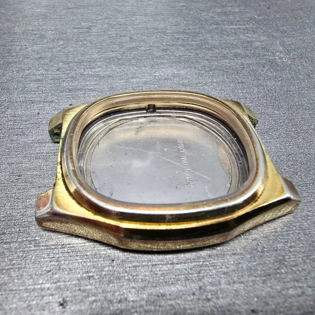 Seiko 5932-5119 Watch Case Gold Tone Oval 31.5mm W/Crystal Vintage3