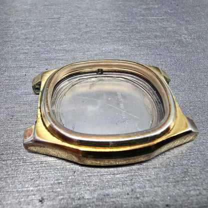 Seiko 5932-5119 Watch Case Gold Tone Oval 31.5mm W/Crystal Vintage3