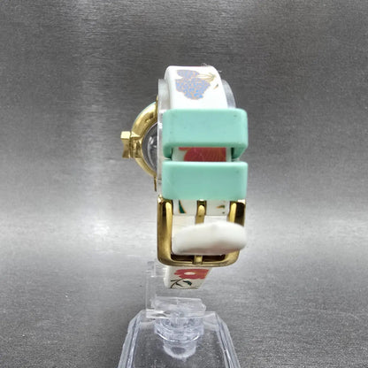 Kate Spade Watch Women 33mm White Dial Gold Case Round Floral Band New Battery7