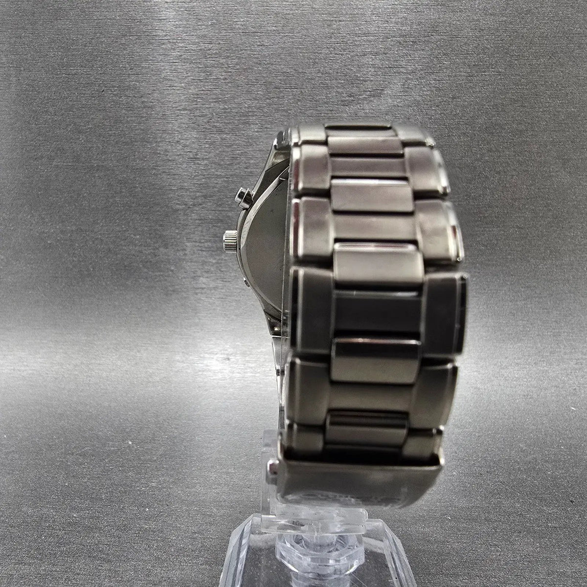 Seiko Atomic Solar Watch Men 39mm Black Dial Titanium Date 7B42-0AN0 Runs JDM7