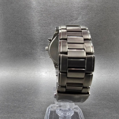 Seiko Atomic Solar Watch Men 39mm Black Dial Titanium Date 7B42-0AN0 Runs JDM7