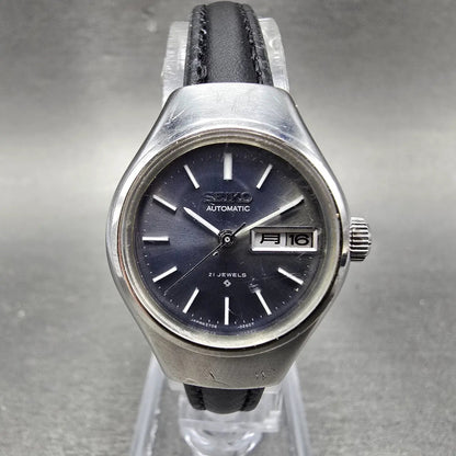Seiko Automatic Watch Women 24mm Gray Dial Silver Tone Daydate 2706-0110 Runs GH0