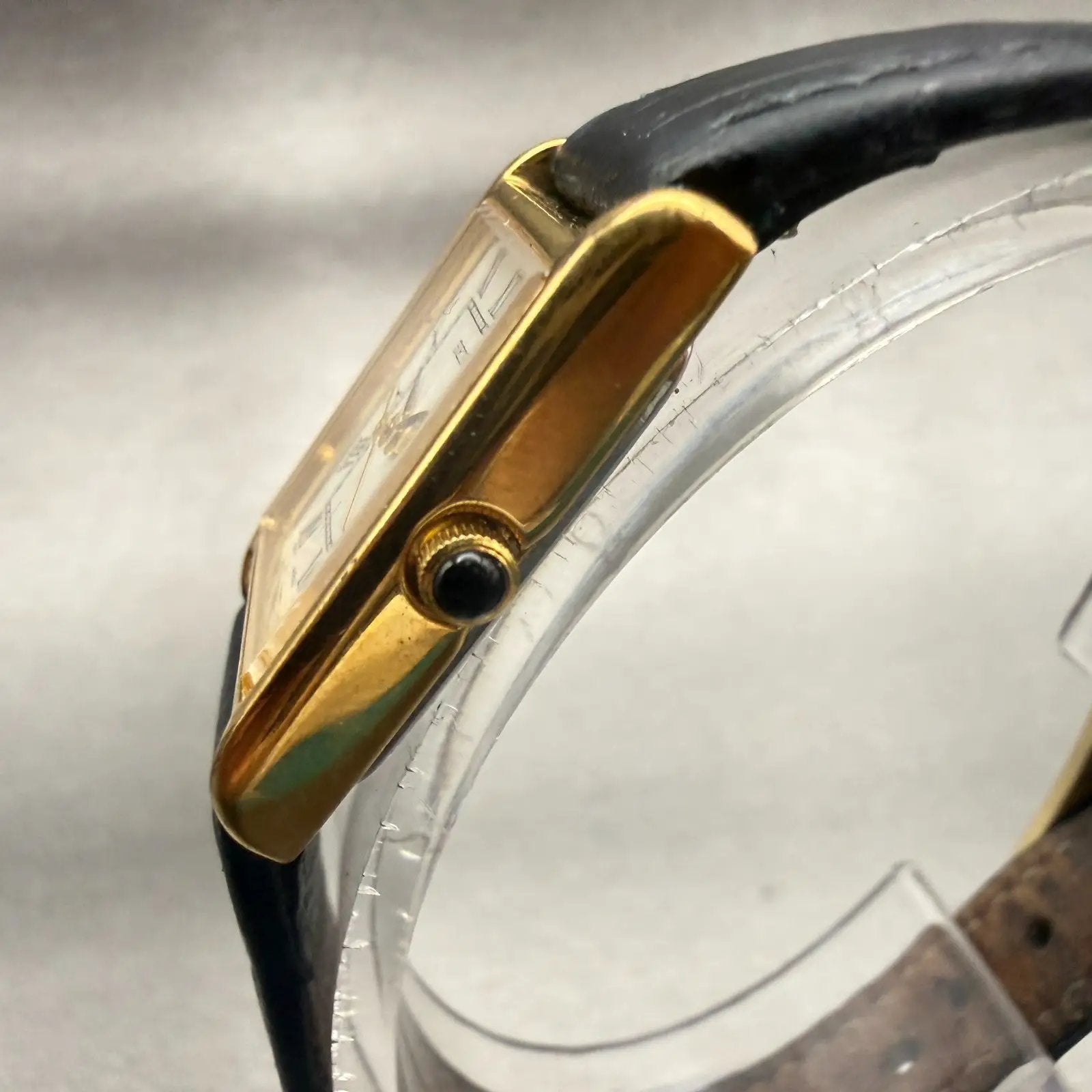 Seiko Watch Women 18mm White Dial Gold Tone Rectangle 1N01-5G40 New Battery VTG2