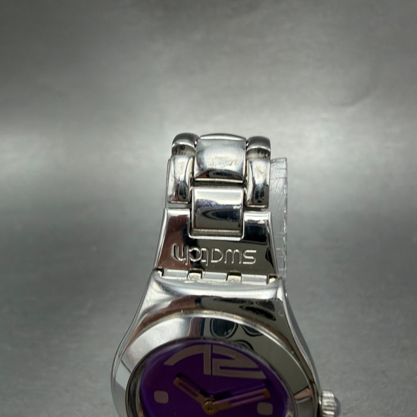 Swatch Irony Lady Ardency Watch Women 25mm Purple Dial Steel Round YSS146 Newbat4