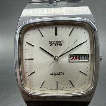 Seiko Majesta Watch Men 31mm Silver Dial Silver Tone Daydate 9533-5010 New Batt1
