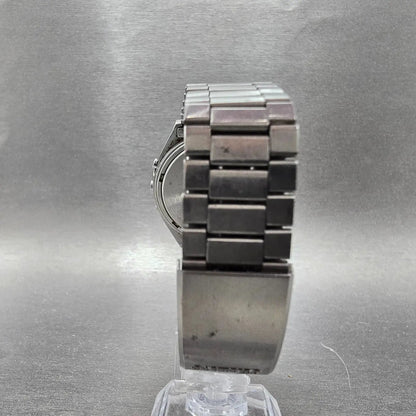 Orient Digital Watch Men 37mm Blue Dial Silver Chronograph TS611125-40 PARTS JP8