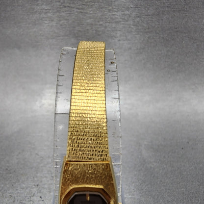 Seiko Watch Women 13mm Gray Dial Gold Tone Rectangle 2E205850 New Battery4