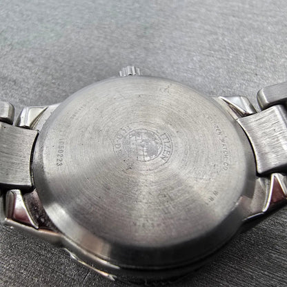 Citizen Eco-Drive Riva Watch Women 30mm Silver Dial Silver Date Diamonds Works9