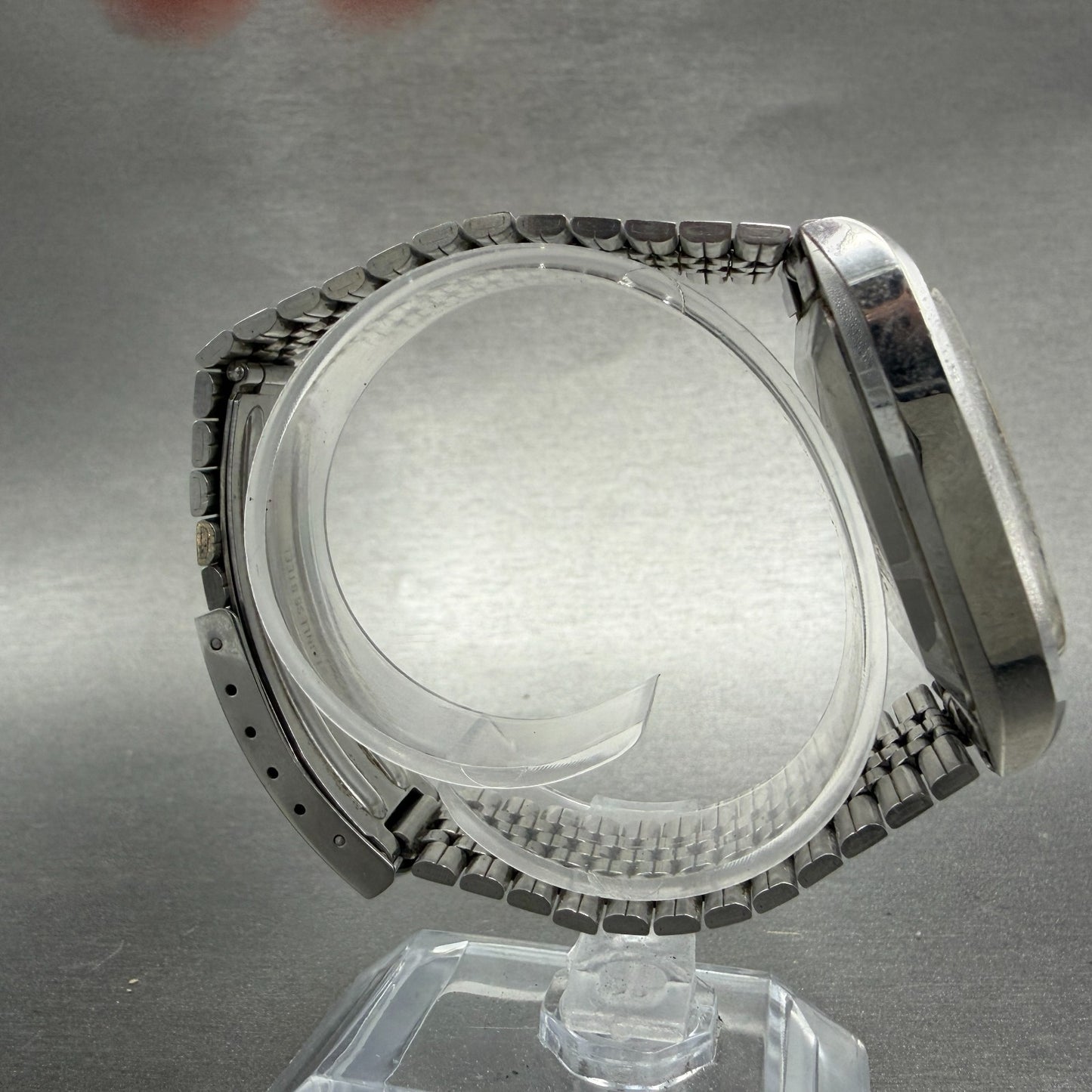 Seiko Lord Matic Watch Men 33mm Silver Dial Steel Daydate READ! 5606-5220 Runs8