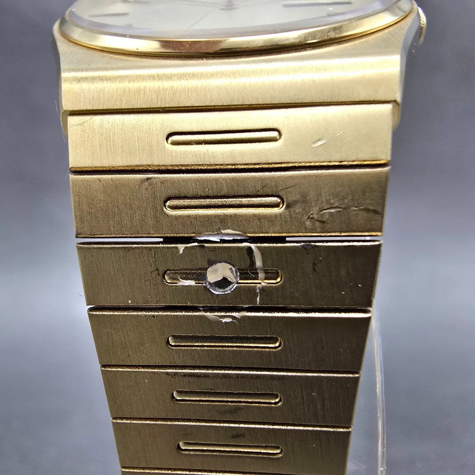 Seiko Watch Men 33mm Champagne Dial Gold Tone Daydate 5Y23-8119 New Battery VTG6
