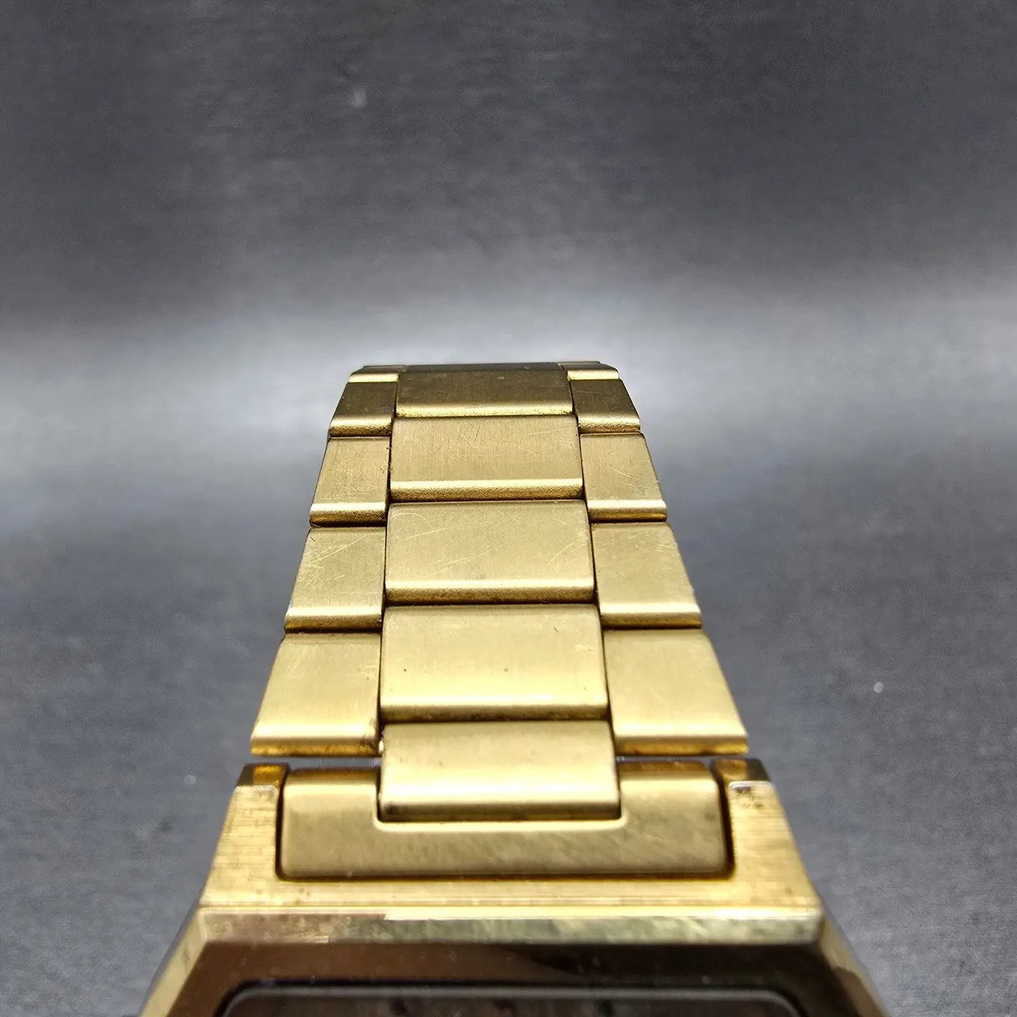 Seiko Analog Digital Watch Men 33mm Gold Dial Gold Tone H601-5389 PARTS Vintage4