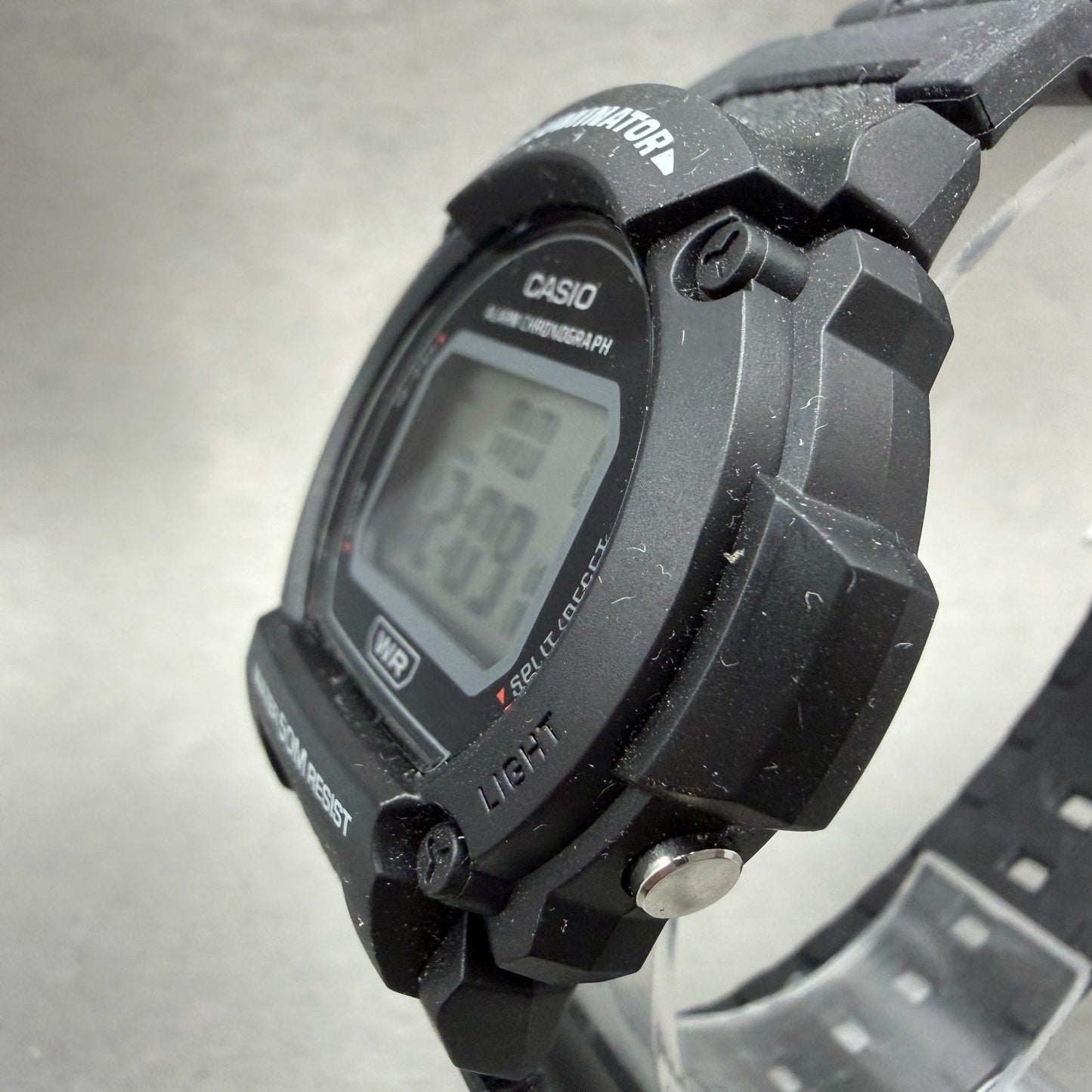 Casio Illuminator W-219H Watch Men 47mm Black Alarm Chrono Digital  New Battery2