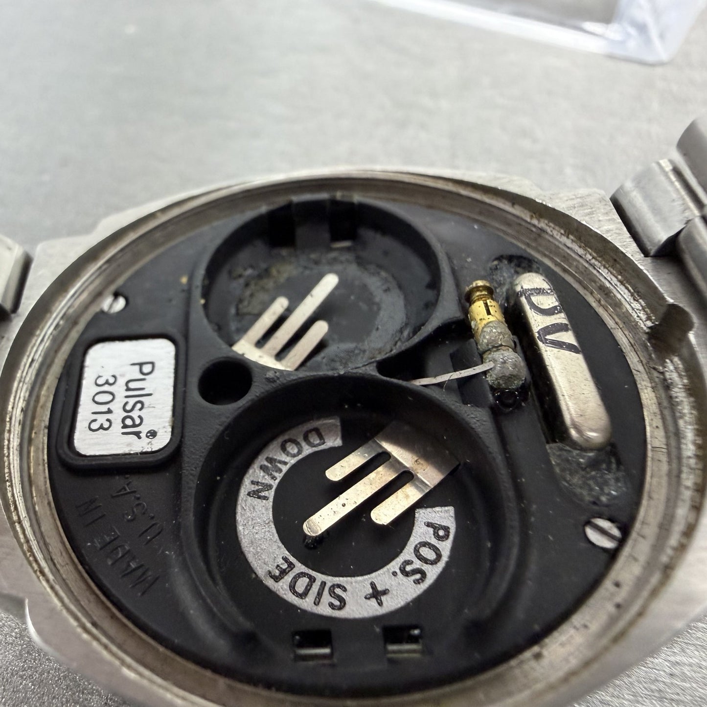 Pulsar P4 Tiffany & Co Watch Men 40mm RED LED Stainless Steel Vintage PARTS10