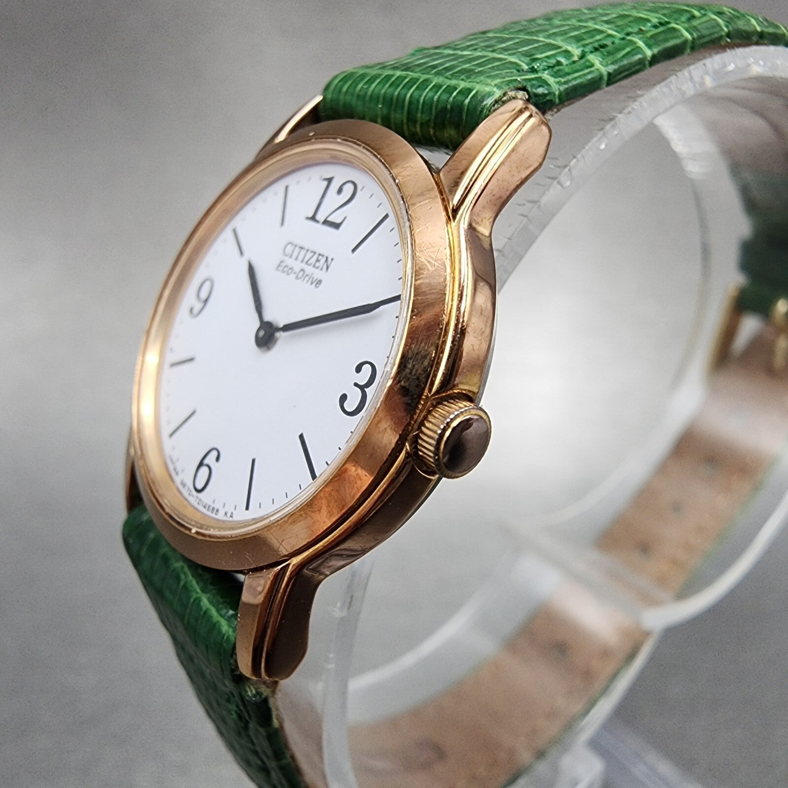 Citizen EcoDrive Watch Women 23mm White Dial Rose Gold Tone G670T016693 Runs2