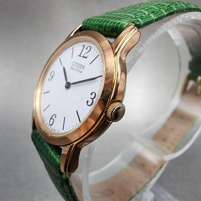 Citizen EcoDrive Watch Women 23mm White Dial Rose Gold Tone G670T016693 Runs2