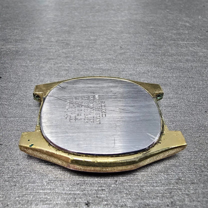 Seiko 5932-5119 Watch Case Gold Tone Oval 31.5mm W/Crystal Vintage10