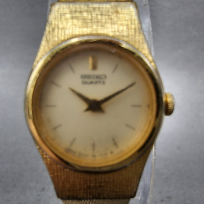Seiko Watch 17mm Women Champagne Dial Gold Tone Round 20200329 New Battery1