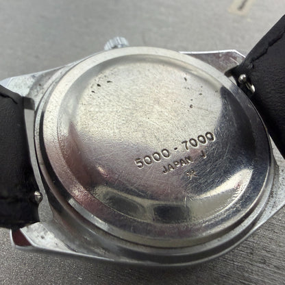 Seiko School Time Watch Men 35mm Silver Dial Steel Date Manual 5000-7000 Runs9