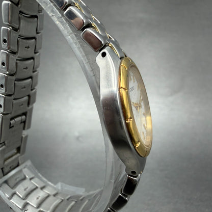 Seiko Watch Women 25mm White Dial Two Tone Round 1N01-0J80 New Battery Vintage3