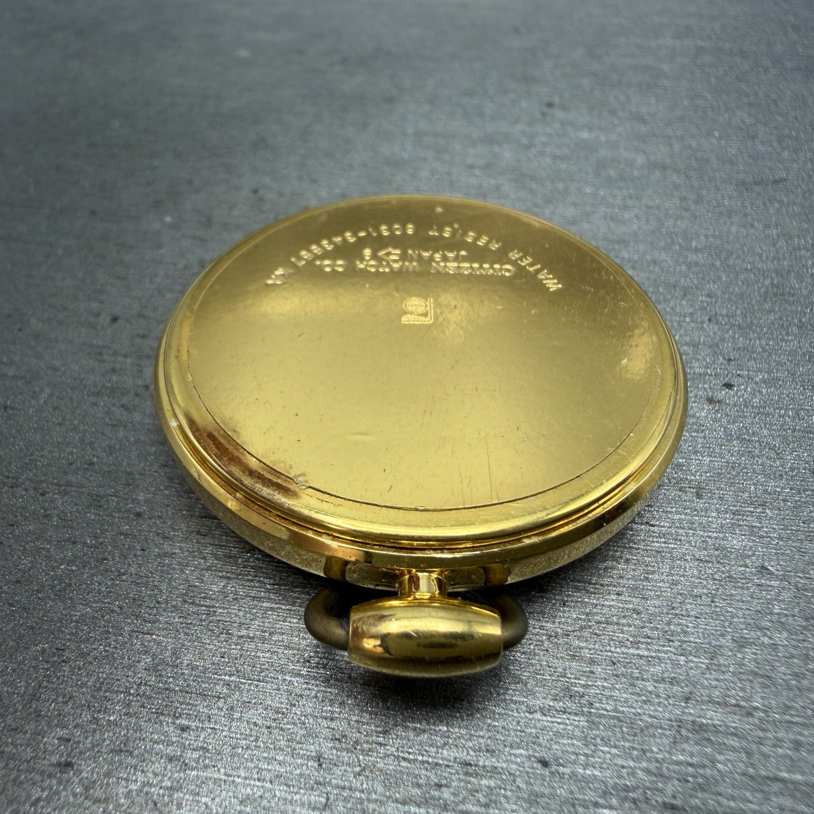 Citizen Pocket Watch Unisex 36mm Champagne Dial Gold Tone Round New battery9