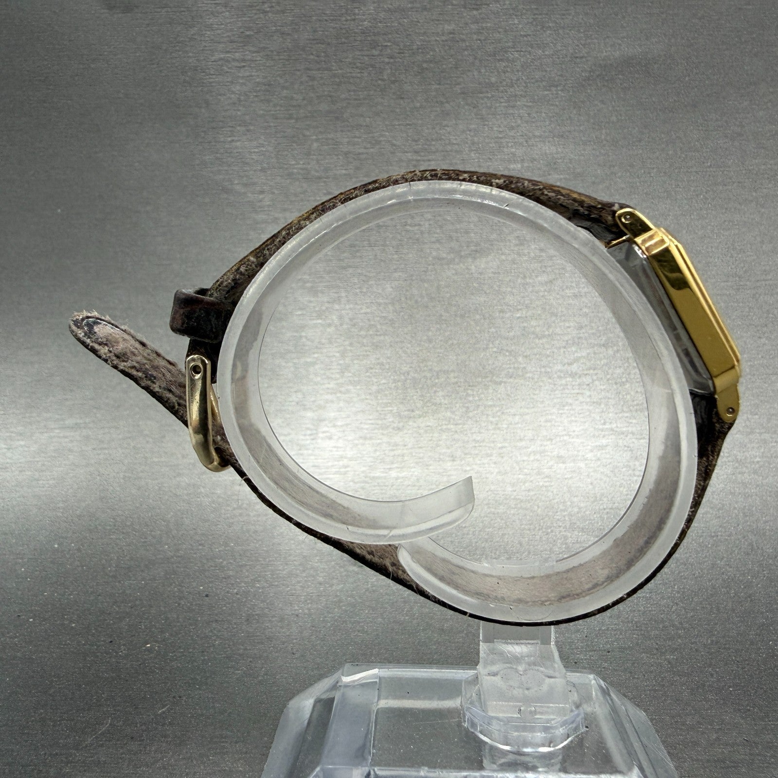 Seiko Tank Watch Women 19mm Champagne Dial Gold Tone 1421-5720 New Battery VTG8