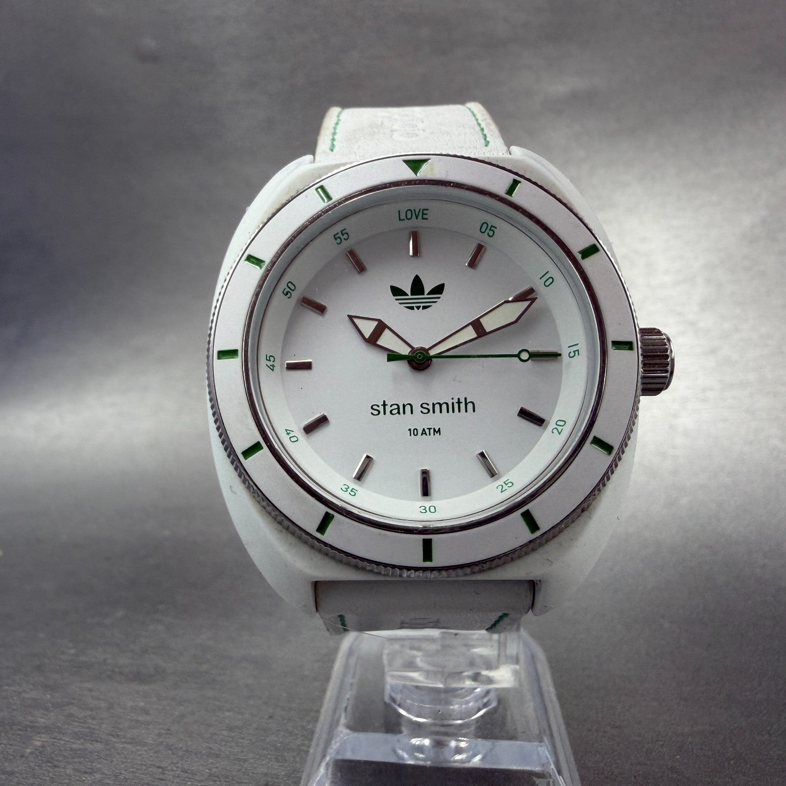 Adidas Stan Smith watch Men 45mm White Dial White Tone Round ADH2931 New battery5