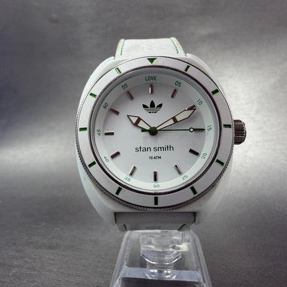 Adidas Stan Smith watch Men 45mm White Dial White Tone Round ADH2931 New battery5