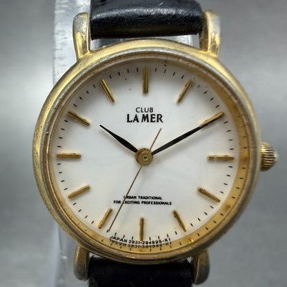 Citizen Club La Mer Watch Women 21mm White Dial Gold Tone Round New Battery1
