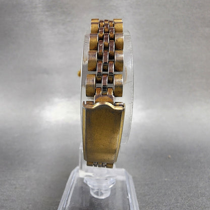 Seiko Watch Women 26mm White Dial Gold Tone Round V7006091 New Battery7