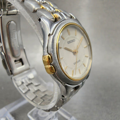 Seiko Exceline Watch Women 23mm Cream Dial Two Tone Round 2J31001A New Battery3