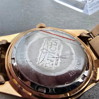 Invicta Dive Watch Women 38mmRose Dial Rose Gold Tone Date 15253 New Battery9
