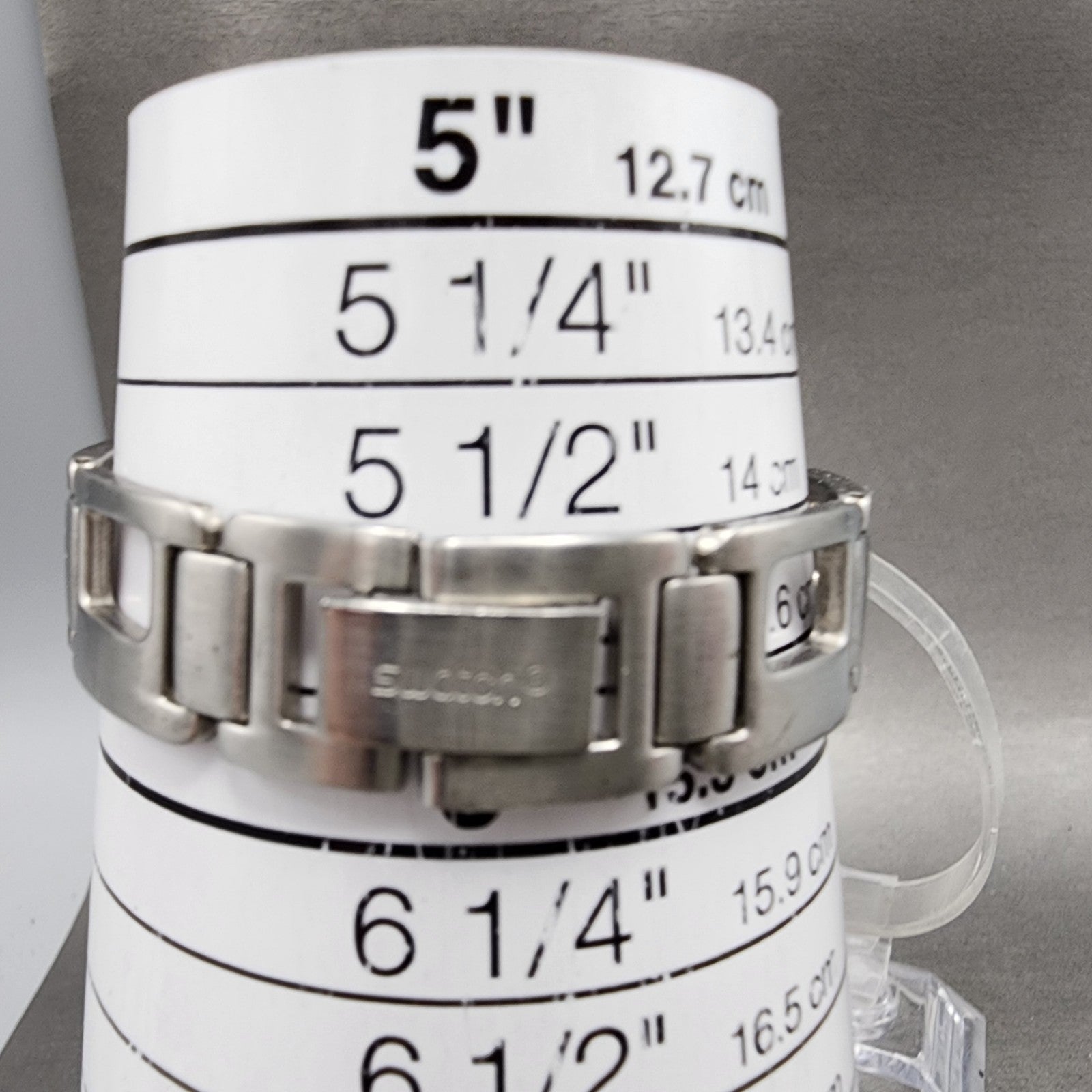 Swatch Watch Women 25mm Silver Dial Clear Case Round New Battery VTG10