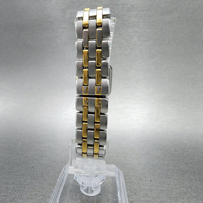Seiko Tank Watch Women 19mm White Dial Two Tone Rectangle 4n005379 New Battery7
