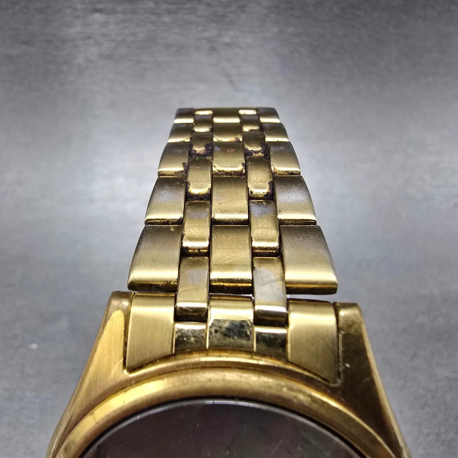 Seiko 7N43-9048 Watch Case & Bracelet Gold Tone Round 37mm W/Crystal Vintage4