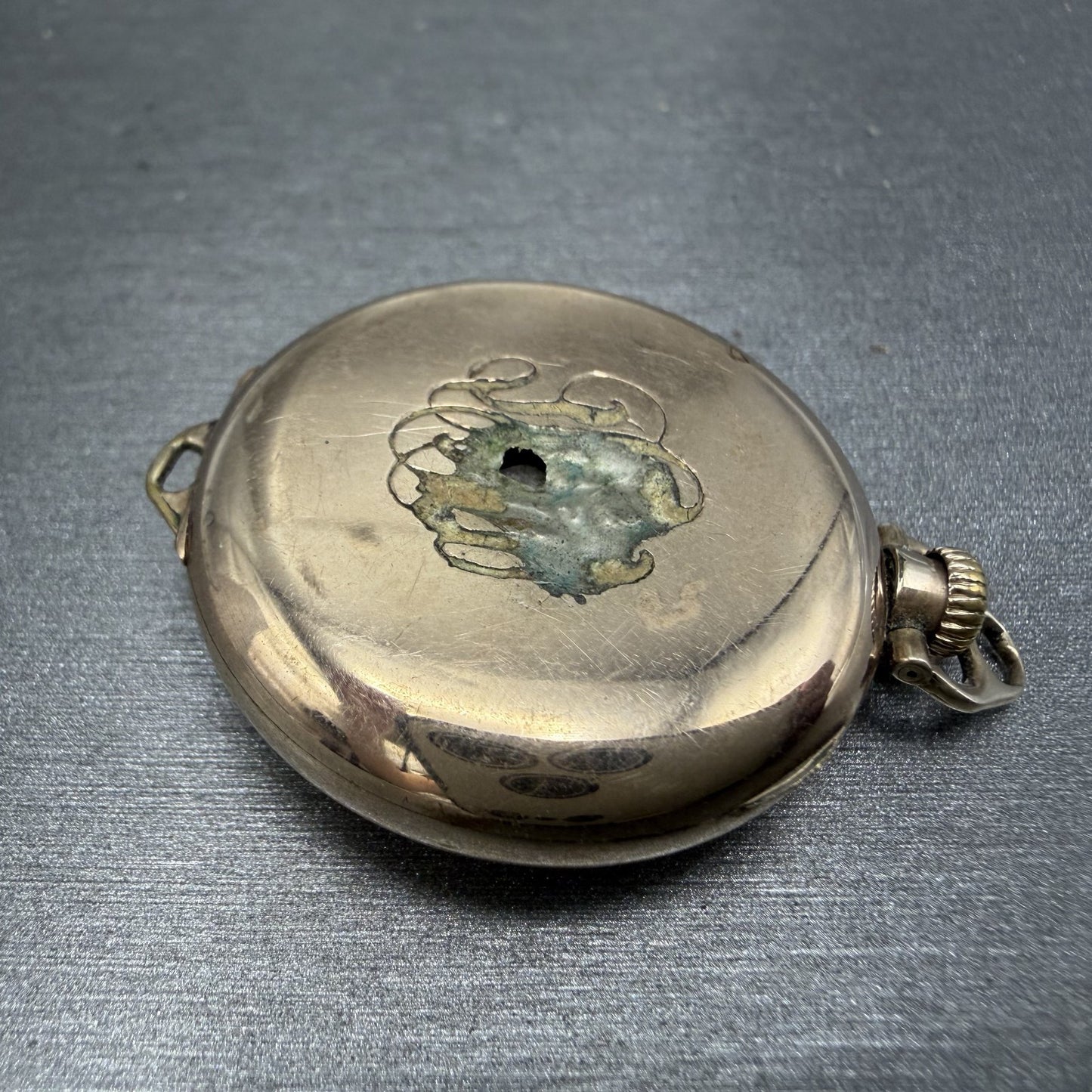 Elgin Pocket Watch 31mm Gold Dial Gold Filled Manual Wind Grade 463 Runs10