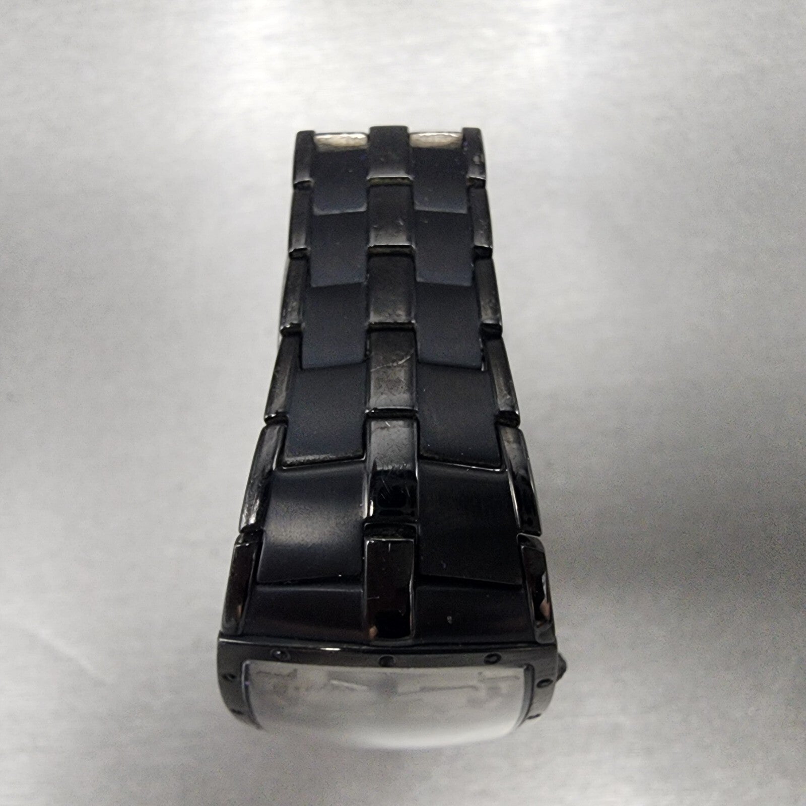 Skagen Tank Watch Women 27mm Silver Dial Black Case Daydate Rectangle New BAtt4