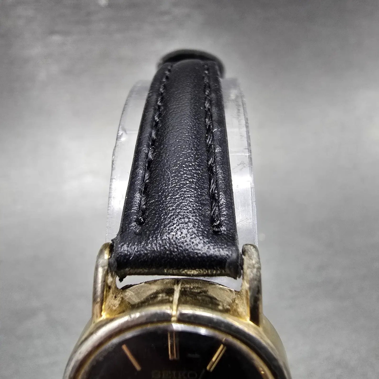 Seiko Watch Women 20mm Black Dial Gold Tone Oval 3421-5320 New Battery Vintage4