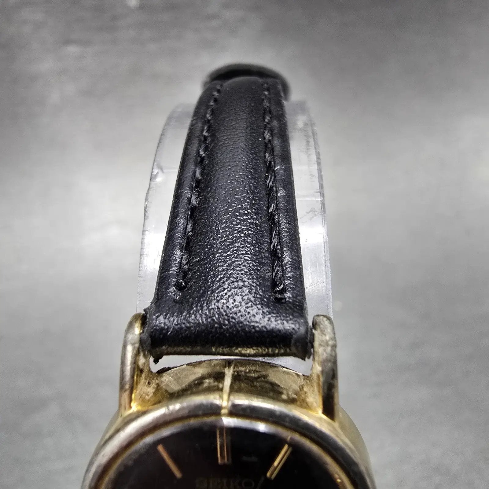 Seiko Watch Women 20mm Black Dial Gold Tone Oval 3421-5320 New Battery Vintage4