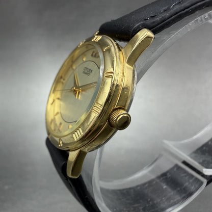 Citizen Watch Women 24mm Champagne Dial Gold Tone Date 1012-K13131 New BatteryAB2