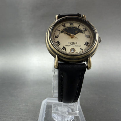 Casio Rookie Moonphase Watch Women 26mm Champagne Dial Bronze Tone RKT280 NewBat5