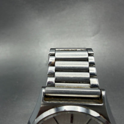 Citizen CQ Watch Men 34mm Silver Dial Silver Tone Daydate 4-211511 New Battery4