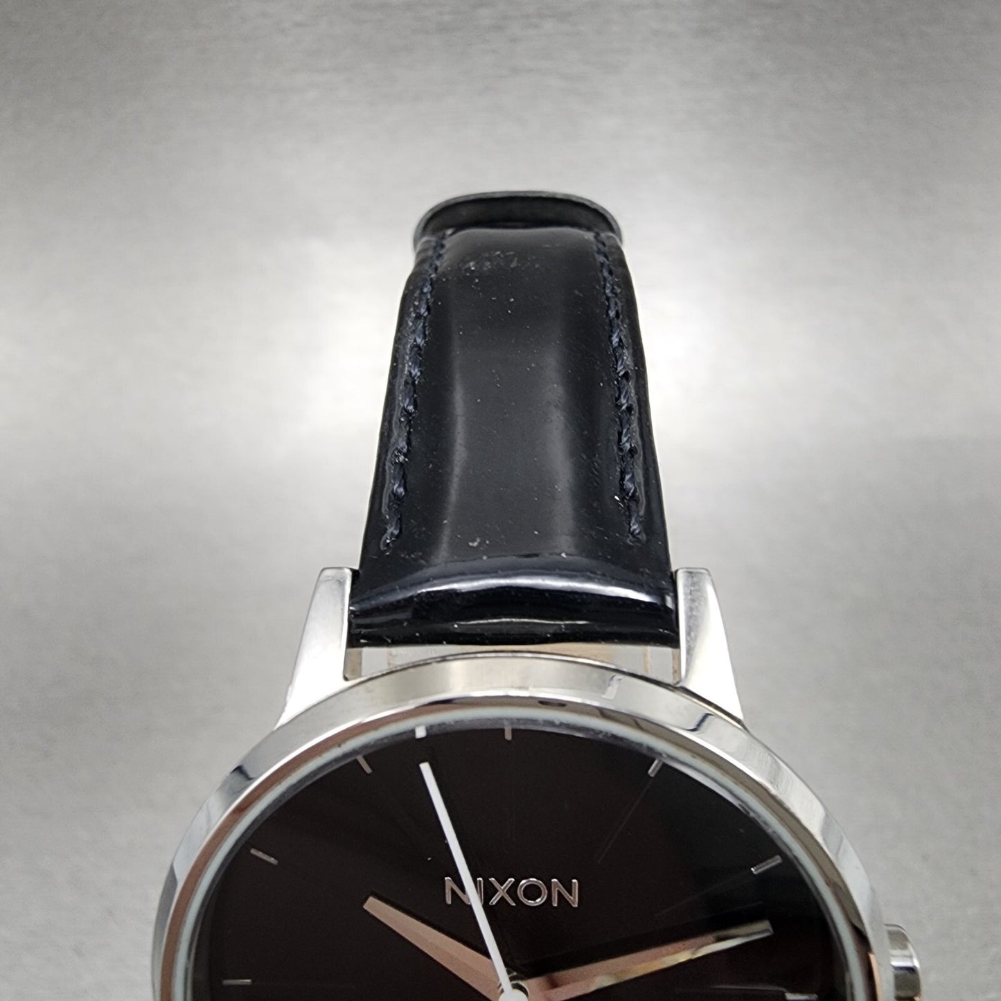 Nixon The Kensington Watch Women 37mm Black Dial Steel Round New Battery4