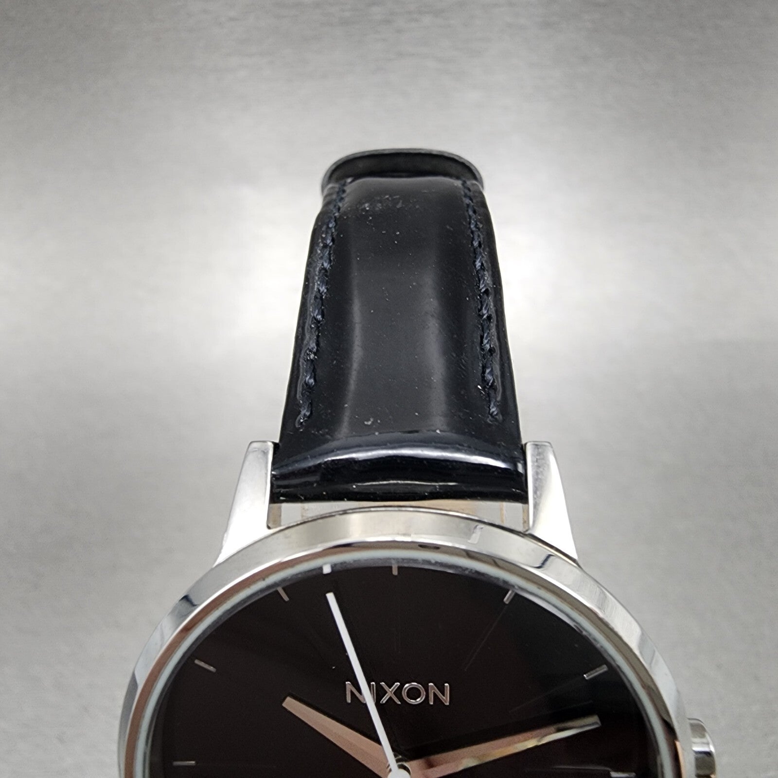 Nixon The Kensington Watch Women 37mm Black Dial Steel Round New Battery4