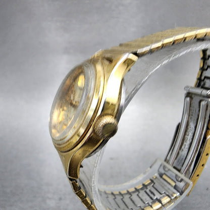Seiko Watch Women 25mm Champagne Dial Gold Tone Manual Round 11040250 Runs2