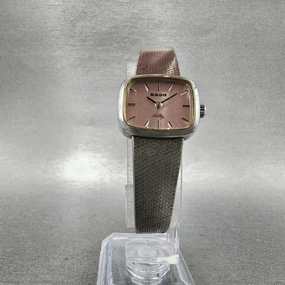 Rado Silky Watch Women 22mm Silver Dial Stainless Steel Rectangle Manual Wind5